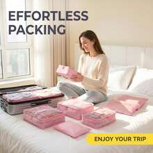 6pcs/Set Foldable Clothes Storage Bags With Handles, Large Capacity Quilt Blanket Clothing Storage Bags, Suitcase Compression Packing Bags, Bed Under Dorm Moving Seasonal Storage Organizer, Back To School College Dorm Essentials, Christmas Seasonal Home Storage Multi-Size Combination, Suitable For Multiple Scenarios - Multicolor - View 9