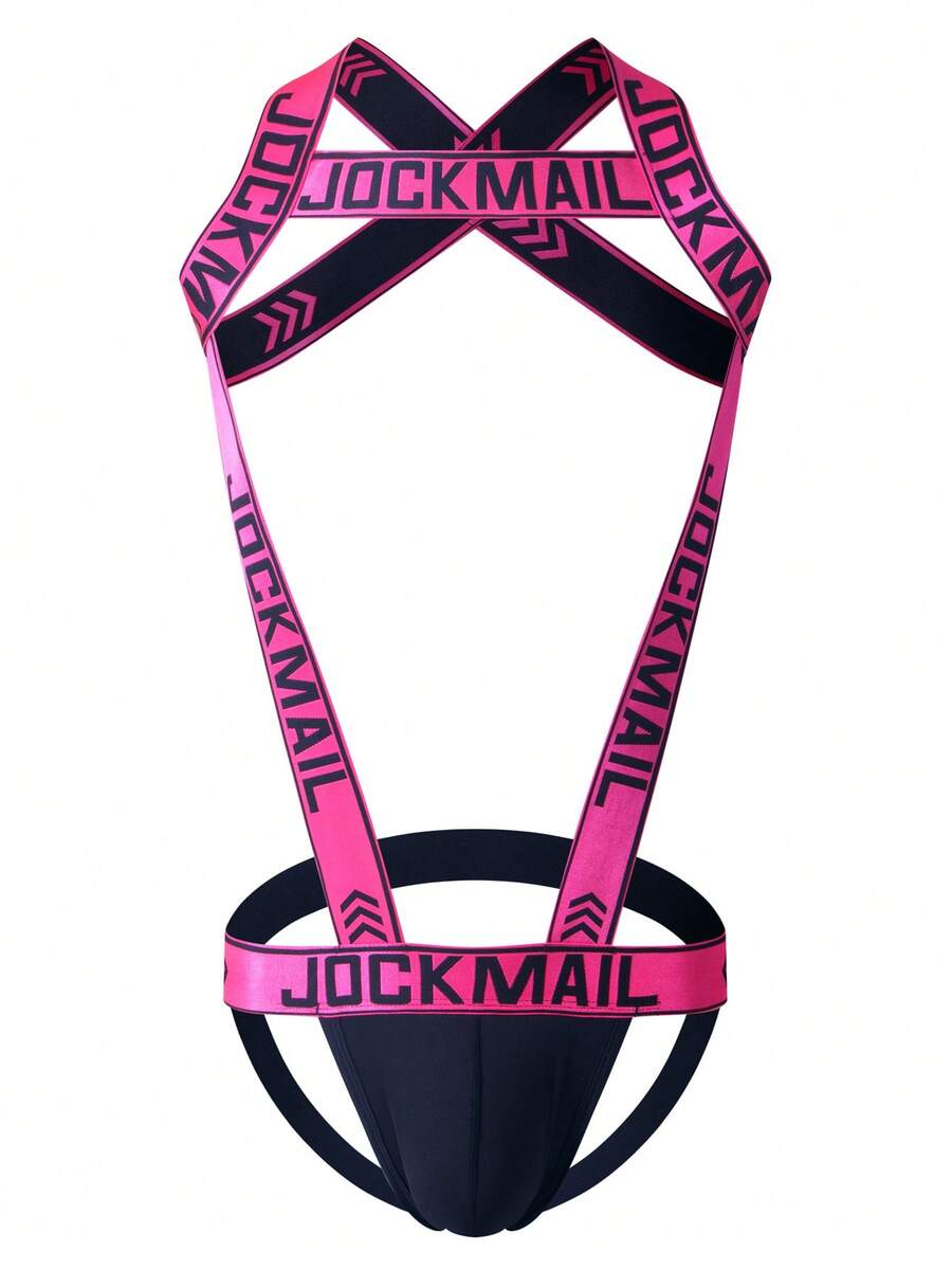 JOCKMAIL 肩帶式 2 合 1 一體式男士內褲 雙層丁字褲 性感誘惑運動款