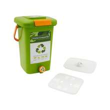1* Green Kitchen Compost Bin 10.6*9.7*14.4 In Kitchen Compost Bin, 15L Capacity Compost Container, Large Capacity Compost Container For Kitchens, Balconies, Gardens, And Yards - A - View 8
