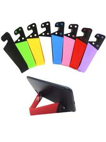Portable Cell Phone Stand With Anti-Slip Base For Firm Grip Compact Mobile Phone Holder For Men Women Lightweight Cellphone Stand Great For Daily Desk Tasks Office Desk Room Decor Home Bedroom Holiday Camping Travel Essentials Accessories - Multicolor - View 6
