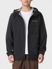 Columbia Jaket Olahraga Pria untuk Lari, Latihan, Hiking, Mendaki, Ringan, dan Tahan Angin, Jaket Kasual - Hitam - View 1