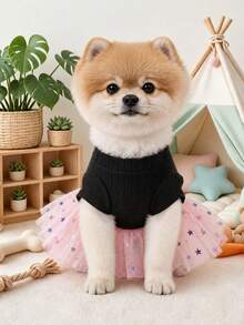 1PC Pet Clothes 2026 New Small Dog Puppy Cat Cute Bow Multi-Layer Tulle Tutu Dress - Multicolor - View 3