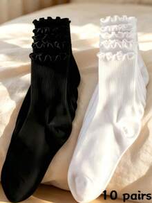 1/3/5/10/20 Pairs Women's Socks, Moisture-Wicking, Breathable, Versatile, Outdoor Wear, Sports, Comfortable, - Multicolor - View 14