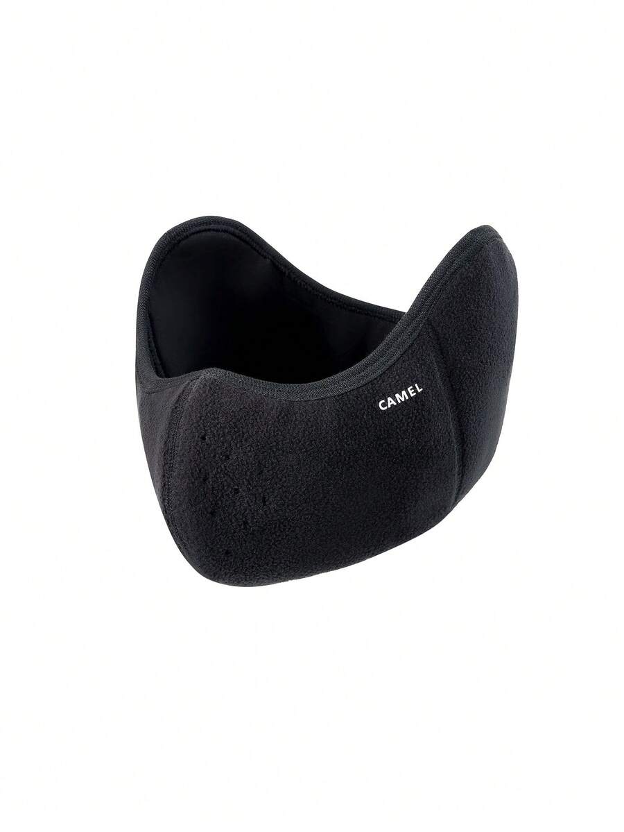 CAMEL CROWN One-Piece Face Mask With Slimming Face-Shaping Design, Fleece Lining Windproof Ear-Covering Face Shield, Suitable For Cycling, Warm Outdoor Neck Warmer - Phantom Black - View 1