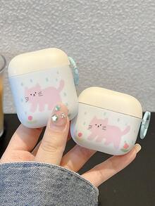 1件可愛貓咪插畫 4 保護殼，Pro 3 保護套，Apple 耳機保護殼，Pro 2 耳機套，女性 2代/3代/4代耳機套，少女風 - 彩色 - 查看 2