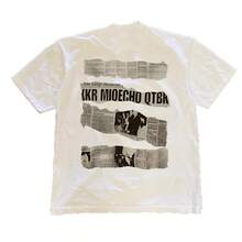 Women T-Shirts - 短袖--白色--復古字母(ab面) - 查看 4