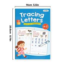 Lachilly Cuaderno de práctica de escritura para niños: trazado de letras y números, con líneas, actividades de aprendizaje, desarrollo de habilidades de escritura temprana, esencial para el aula - Juego completo de 2 libros - Ver 4