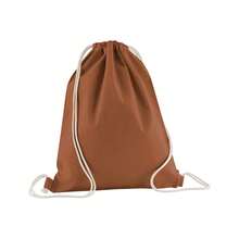 Westford Mill Organic Cotton Drawstring Bag - Terracotta - View 2