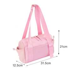 Unisex Sports Duffel Bag, Portable Weekend Travel Carry Bag For Workout & Short Trips - Pink - View 2