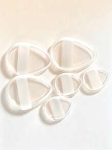 Transparent Silicone Makeup Sponge 3D Jelly Q-Bounce Cushion Puff, Non-Absorbent, Easy Application, Wet Use Makeup Tool - Clear - View 18