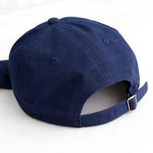 Unisex Basic Plain Adjustable Casual Baseball Cap For Sports, Summer And Sun Protection - Navy Blue - View 5