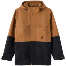 Columbia Men's Letter Print Hooded Casual Daily Outdoor Sports Jacket - Brown/Black - View 7