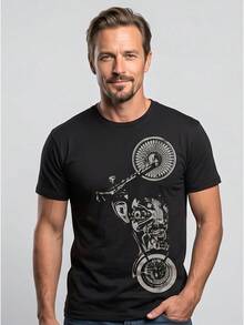 Men T-Shirts - 黑色 - 查看 2