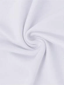 Customized 100% Pure Short-Sleeved T-Shirts Available In Various Colors Like Navy Blue, Black, White, Gray, Perfect For Casual Outings, Walks - White - View 4