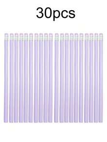 1/15/30pcs Light Purple Pencils With Rubber Wood Shaft, High Aesthetic Value, Large Capacity, Smooth Writing, Moderate Lead Hardness, Not Easy To Break, Suitable For Daily Writing, Draft Calculation, Note Taking, Can Be Used As Christmas And Halloween Holiday Gifts - A - View 9