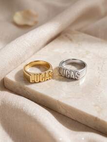 Customized Fashion Word Rings - Multicolor - View 6