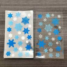 Christmas Gift Packaging Bags, Christmas Snowflake Flat Pouches, Gift Packaging Bags, Flat Pouches Suitable For Christmas Party Gift Wrapping, Decoration, Christmas Tree Transparent Storage Bags - Multicolor - View 10