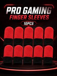 10/20pcs Mobile Game Finger Sleeves, 24-Pin Conductive Fiber Touchscreen Thumb Covers, Thin Breathable Anti-Sweat Anti-Slip Gaming Accessories, Suitable For Shooting Games, Competitive Games And Fast Touch Control Mobile Game Controller Sleeves - Multicolor - View 5
