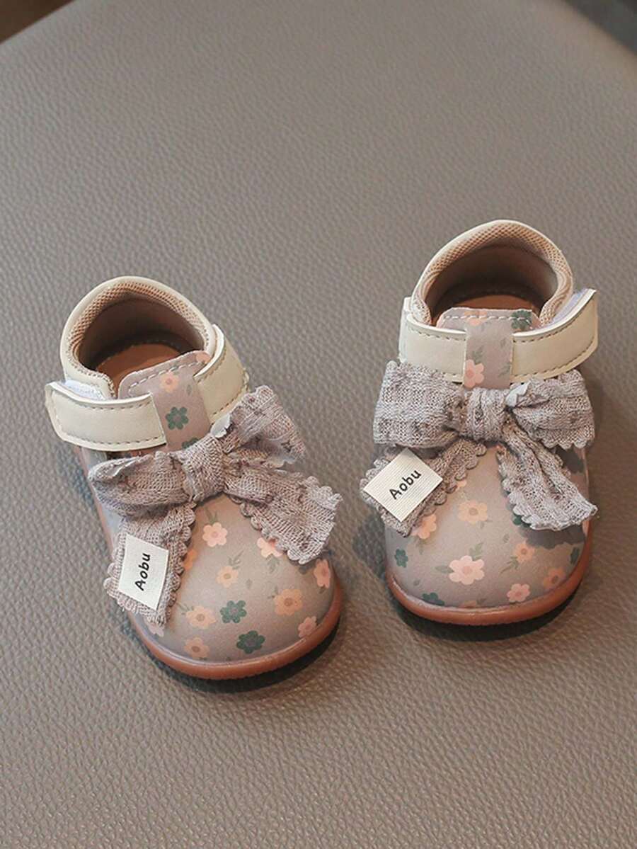 1 Pair Girls Mary Jane Shoes, Anti-Slip, Breathable, Toddler Walking Shoes, Children Student Shoes, Suitable For Spring, Summer, Autumn - Grey - View 1