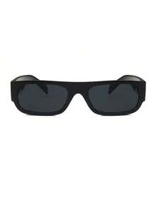 1 Paio di Occhiali da Uomo Classici Neri Quadrati alla Moda, Adatti per Tempo Libero all'Aperto, Viaggi, Riunioni di Lavoro Quotidiane, Accessorio di Moda per Vacanze Estive al Mare, Attività all'Aperto e Ritorno a Scuola - nero - Visualizzare 3