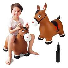 Inflable Pelota Saltarinas Caballo Montable Con Bomba Sonido - 1 - Ver 4