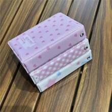 Lindo Mini álbum Kpop de 3 pulgs, bonito libro con Tarjeta De Nombre, carpeta de tarjetas, álbum de fotos con 20 bolsillos, folleto de tarjetas pequeñas, álbum de fotos - rosa - Ver 1