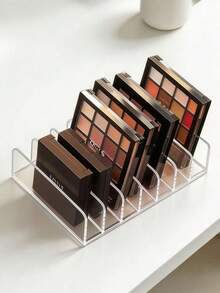 2/1 buah Baki Organizer Eyeshadow 7-Grid, Rak Display Meja Rias, Bahan Plastik PS Transparan, Cocok untuk Bedak Cushion Makeup, Blush, dan Kosmetik Lainnya, Dapat Digunakan untuk Penyimpanan di Kamar Tidur. - Clear - View 4