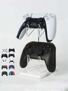 (Detachable) 1Set Universal 2-Layer Acrylic Game Controller Stand&Headphone Stand Game Accessories Storage Stand,Headset Game Accessory Bracket,Portable Clamp Design For Office Desk Organization Holder Ideal For Displaying Your Gaming Collection - Multicolor - View 13