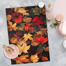 2/4/48pcs Autumn Series Colorful Maple Leaf Print Kitchen Towels - Ultra Soft, Highly Absorbent Polyester Dishcloths And Hand Towels, Perfect For Holiday Decor, Kitchen Decor, Party Decor. - Multicolor - View 9