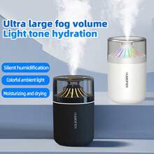 1pc Mini USB Air Humidifier With Colorful LED Night Light, Portable Ultrasonic Cool Mist Humidifier, Quiet Desktop Car Humidifier, Suitable For Bedroom And Office - Mist - View 8
