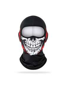 1pc Funny Skull Full Face Mask, Outdoor Cycling Sun Protection Breathable Quick-Dry Headwear - Multicolor - View 3
