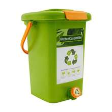 1* Green Kitchen Compost Bin 10.6*9.7*14.4 In Kitchen Compost Bin, 15L Capacity Compost Container, Large Capacity Compost Container For Kitchens, Balconies, Gardens, And Yards - A - View 11