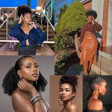 Afro Kinky Curly Drawstring Ponytail Human Natural Hairpiece Human Hair Wigs Wrap Around Ponytails Natural Hair For Women - Multicolor - View 11