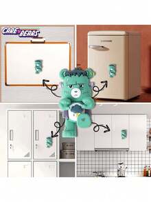 Monogram CARE BEARS 1個  正版授權 Monster Mash Grumpy Bear 3D 冰箱磁鐵，可愛熊設計 PVC 冰箱裝飾磁鐵，適合廚房收納，粉絲收藏禮物 - 熊 - 查看 3
