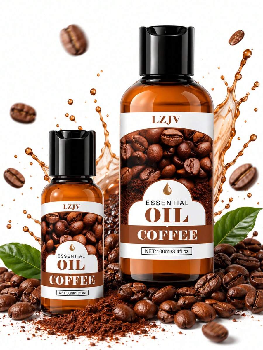 [Upgraded Press Type]100ml/30ml Coffee Fragrance Essential Oil, Coffee Essential Oil, Coffee Aromatherapy Oil, Suitable For Diffusers, Humidifiers, Soap/Candle Making, Ideal Gift - [Pump Bottle] Coffee Essential Oil - View 1