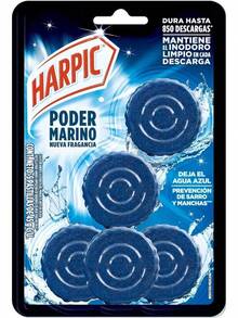 Harpic Pastillas Acuáticas Azules, 5 Piezas - Pastillas Acuáticas - Ver 2