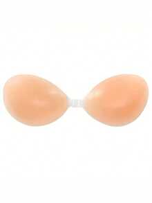 1 Pc Black Invisible Silicone Adhesive Push-Up Bra, Reusable Strapless Backless Bra For Women, Ideal For Evening Dresses & Special Occasions - Multicolor - View 18