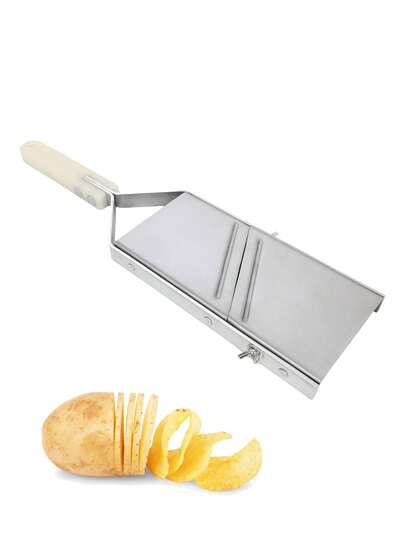 Rebanador de Papas Manual Chico, Rebanar, Laminar y Cortar Vegetales de Forma Uniforme Durante La Preparación, Una Herramienta Ideal Tanto Para Uso Doméstico Rudo Como Profesional En Restaurantes y Negocios de Comida Rápida.