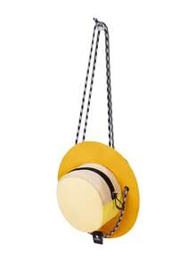 CAMEL CROWN Tas Selempang Mini untuk Bepergian, Tas Bahu Warna Dopamin yang Lucu, Tas Ransel Kecil Portabel untuk Perjalanan Luar Ruangan - Kuning - View 4