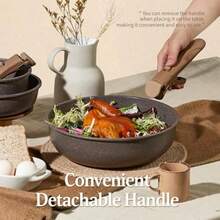 21pcs Pots And Pans Set Non Stick, Detachable Handle Cookware Ultra Nonstick, Space Saving, Dishwasher And Oven ,  Kitchen/Apartment/Camping/RV/ Traveling Cooking Sets - View 6