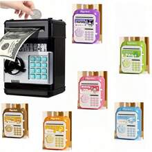 New: Fingerprint Password Piggy Bank, Large Capacity Coin Bank, Educational Finance, Anti-Theft Coin Saving Box, ATM Design Coin Bank - Surprise Gift, Birthday Gift, Christmas Gift, Perfect Gift - Multicolor - View 3