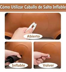 Inflable Pelota Saltarinas Caballo Montable Con Bomba Sonido - 1 - Ver 8