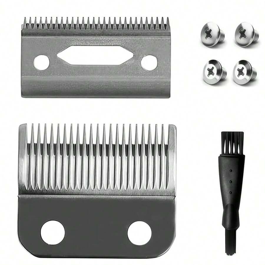 Professional 2-Hole Adjustable Hair Clipper Precision Replacement Blade Set, Compatible With 8504, 8148, 1919, 8591 Hair Clipper Heads, Includes Cleaning Brush, Halloween, Christmas - Compatible With - View 1