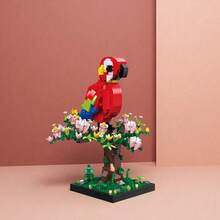 [Charming Desktop Decor]Mini Parrot Building Block Ornament | DIY 3D Colorful Parrot & Tropical Tree Scene | Creative Desktop Decoration | Perfect For Home, Office, Or Display | A Creative Gift For Best Friends, Colleagues, Or Kids - Multicolor - View 8