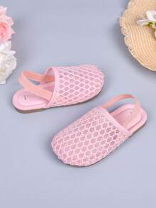 Infant Toddler Mesh Closed Toe Sandals, Soft Sole Anti-Slip Walking Shoes For Baby Girls, Summer Autumn New Style - Pink - View 3