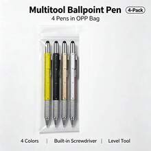 Multitool Ballpoint Pen, Built-In Screwdriver And Level Tool, Portable Multi-Function Pen For Home, Office And Outdoor Use - Round - View 8
