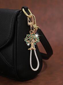 1pc Fashionable European & American Creative Versatile Hollow Tree Of Life Keychain Bag Charm Accessory, Suitable For Women's Car Key, Bag Pendant Decoration And Gift - Multicolor - View 7