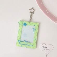1pc Polka Dot Bow Photocard Holder With Star Keychain, Cute Acrylic Card Sleeve, Portable Idol Photo Card Cover, Student ID Badge Holder, Decorative Campus Card Case For 3 Inch Photocard Collection, Back To School - Card Sleeve - View 13