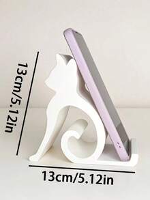 1pc Portable Cat-Shaped Plastic Phone Stand, ABS Desktop Holder Compatible With All Smartphones And Tablets, Stable Non-Slip Desktop Storage, Essential For Office And Home Daily Use, Portable Travel Desktop Phone Stand Accessory, Sturdy And Weight-Bearing, Suitable For Dorm Watching, Live Streaming Desktop Support, Desktop Decor, Ideal For Students And Women Daily Use, Best Gift For Partner / Family / Friends, Birthday And Holiday Gift, Halloween, Christmas Gift - Multicolor - View 3