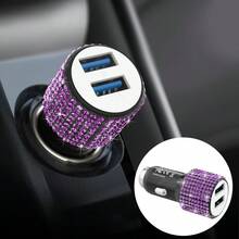 閃亮水鑽汽車充電器，鑽石 3 合 1 可伸縮充電線，USB 快充線，可愛女性風格，適用於 iPhone、行車記錄器、GPS，節日/生日禮物首選 - 優雅芭蕾數據線 - 查看 39